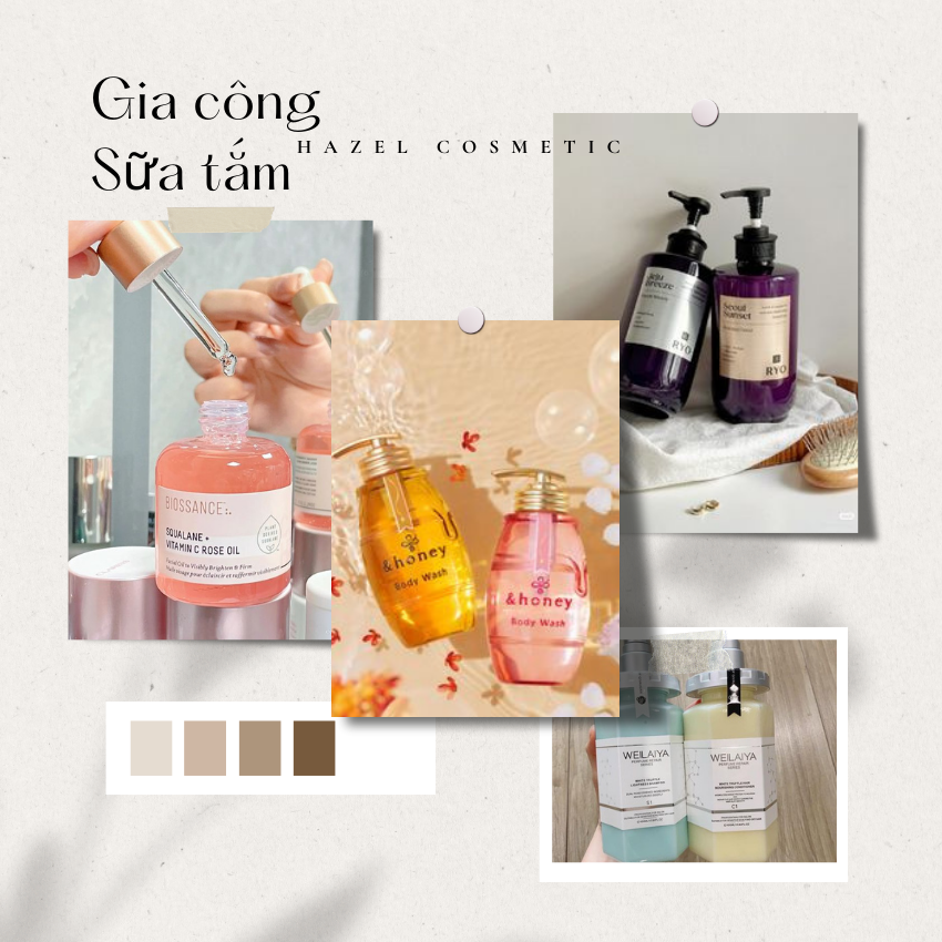 Gia công sữa tắm thiên nhiên