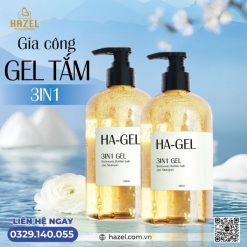 Gia công gel tắm 3IN1 theo công thức dộc quyền