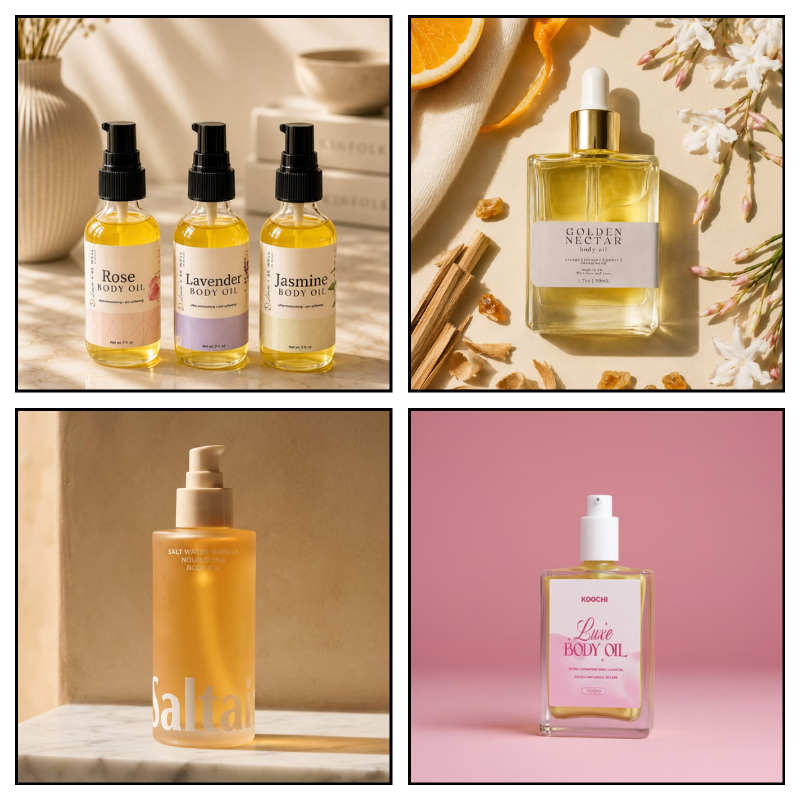 Gia công dầu dưỡng thể cho làn da bóng khỏe tại Hazel Cosmetic