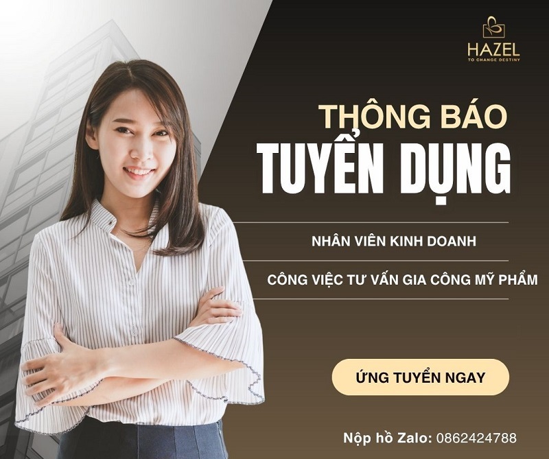 Tuyển dụng nhân viên kinh doanh mỹ phẩm