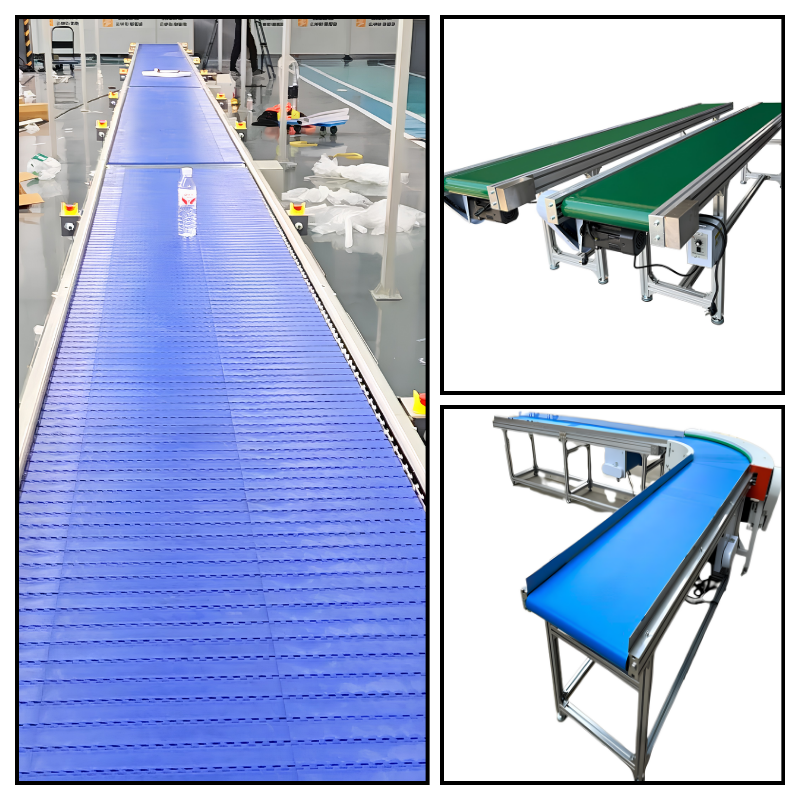 Hệ thống vận chuyển tự động kết nối các máy trong dây chuyền.