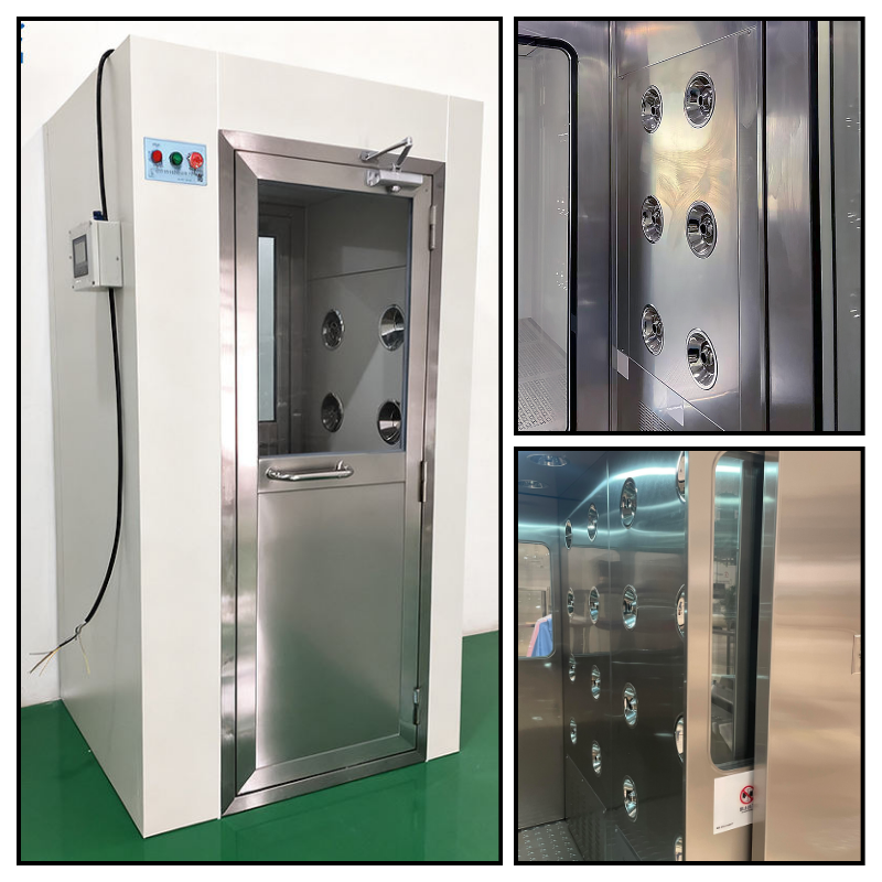 Air shower hỗ trợ kiểm soát bụi tại lối vào khu vực sản xuất sạch.