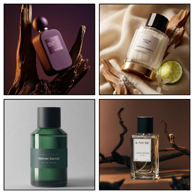 Gia công nước hoa nam với concept woody hiện đại tại Hazel Cosmetic